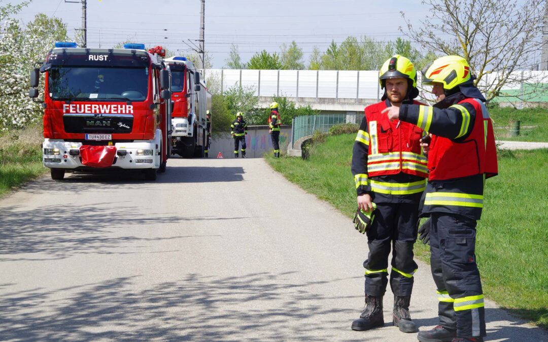 Lkw-Unfall bei Inspektionsübung